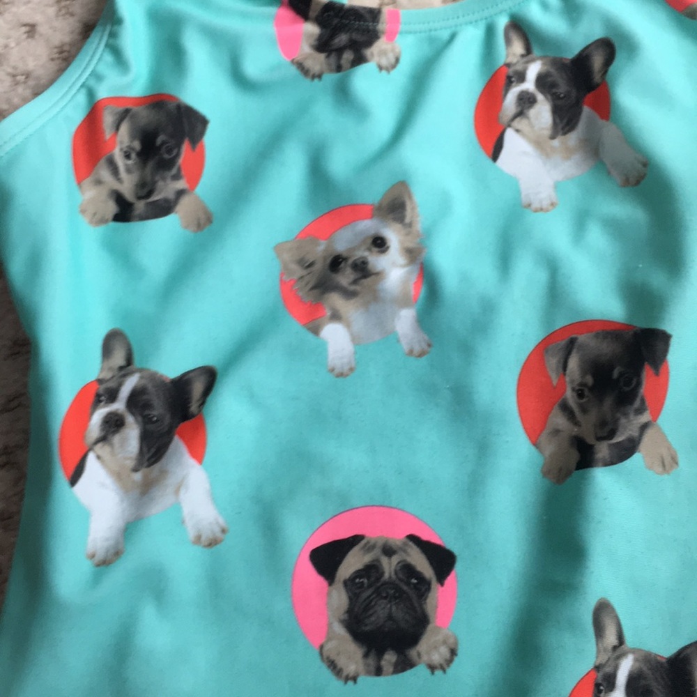 Lot of 2 Girl Doggy Gap Swimsuits sizes Xl AND XXL
